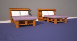 Full Size Platform W 12 Block Headboard 4 small
