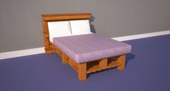 Full Size Platform W 12 Block Headboard 1 small