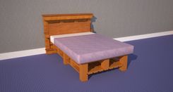 Full Size Platform W 12 Block Headboard 2 small
