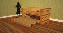 Full Size Day Bed Using Reclaimed Wood 6 small