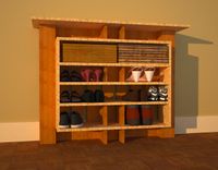 Hallway Shoe Storage With Framed Shelves 3 small