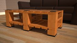 Coffee Table In 1 X 2 Block Foot Style 2 small