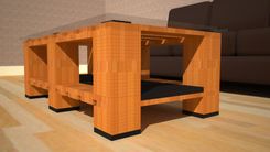 Coffee Table In 1 X 2 Block Foot Style 5 small