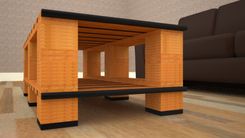 Coffee Table In 1 X 2 Block Foot Style 6 small