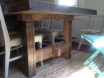 Rustic Trestle Dining Table 3 small
