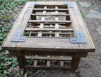Coffee Or Accent Rustic Table Made From Old Weathered Cedar Gate 3 small