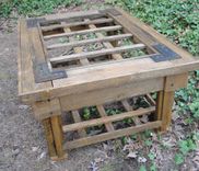Coffee Or Accent Rustic Table Made From Old Weathered Cedar Gate 4 small