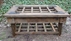 Coffee Or Accent Rustic Table Made From Old Weathered Cedar Gate 5 small