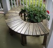 46 Inch Wide Pine And Spruce Hand Crafted Fan Bench Or Table For Inside Or Porch Use 5 small