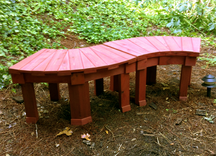 36 Or 46 Inch Solid Cedar Fan Benches 5 small