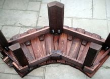 36 Or 46 Inch Solid Cedar Fan Benches 2 small