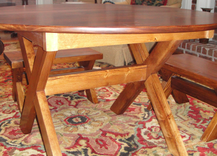 R2 Custom Round Table Made From Monterey Select Pine 3 small