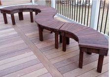 36 Inch And 46 Inch Stained Or Natural Solid Cypress Fan Bench For Year Round Indoor Or Outdoor Use 1 small