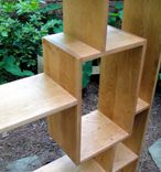 Custom Made Solid Cherry Shadowbox Mid Century Bookcase 2 small