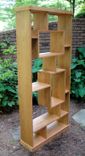 Custom Made Solid Cherry Shadowbox Mid Century Bookcase 4 small