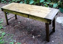 Desk Or Table Rustic Farm Door With Optional Drawer And Printer Shelf 2 small