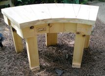 36 Inch And 46 Inch Solid Cypress Hand Crafted Fan Benches For Year Round Indoor Or Outdoor Use 3 small