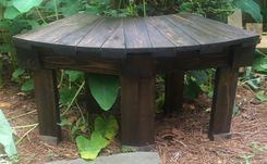 36 Inch And 46 Inch Solid Cypress Hand Crafted Fan Benches For Year Round Indoor Or Outdoor Use 1 small