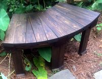 36 Inch And 46 Inch Solid Cypress Hand Crafted Fan Benches For Year Round Indoor Or Outdoor Use 5 small