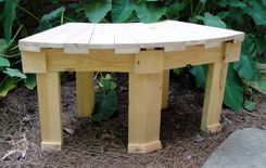 36 Inch And 46 Inch Solid Cypress Hand Crafted Fan Benches For Year Round Indoor Or Outdoor Use 6 small