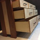 Sapele And Maple Art Deco Bedroom Set 6 small