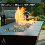 60 Inch By 26 Inch Largo Moreno Hand Hammered Copper Fire Pit 5 small