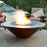 48 Inch Cono Moreno Hand Hammered Copper Fire Pit 1 small
