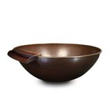 31 Inch Taza Moreno Hand Hammered Copper Fire And Water Bowl 2 small
