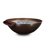 31 Inch Taza Moreno Hand Hammered Copper Fire And Water Bowl 6 small