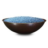 30 Inch Taza Moreno Hand Hammered Copper Fire Bowl 1 small