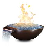 30 Inch Taza Moreno Hand Hammered Copper Fire And Water Bowl 1 small