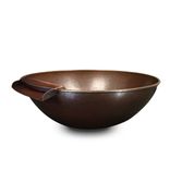 30 Inch Taza Moreno Hand Hammered Copper Fire And Water Bowl 3 small