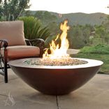45 Inch Copa Moreno Hand Hammered Copper Fire Pit 1 small