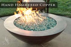 45 Inch Copa Moreno Hand Hammered Copper Fire Pit 2 small