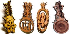 Custom 3d Wood Christmas Ornaments 6 small