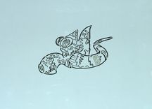 Hand Drawn Images Turned Into Laser Cut Mylar Stencils 1 small