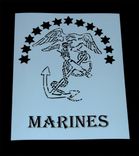 Marine Ammo Box Stencils - Laser Cut Mylar 1 small