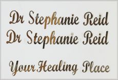 Custom Bronze Acrylic Mirror Letters In Script - Laser Cut 2 small