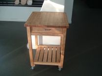 Prairie Schooner Butcher Block Rolling Kitchen Island 5 small