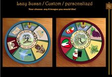 Lazy Susan, Personalized, Hand Painted, Judaism, Hebrew, Italian, Text 609 864-8210 For Information 5 small