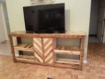 Recycled Wood Entertainment Center 5 small
