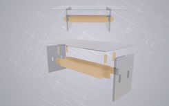 Floating Trestle Dining Table 5 small