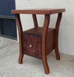 Solid Walnut And Walnut Burl Veneer Nightstands 2 small