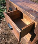 Pine Farmhouse Rustic Console Table Made From Rough Hewn Sugar Pine 4 small