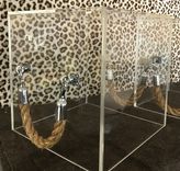 Acrylic End Table With Opening Top And Trunk Hardware - Hand Crafted, Custom Made 4 small