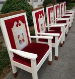 Altar Chairs With Needlepoint And Cushions 6 small