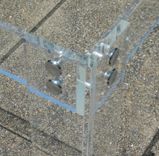 Acrylic "Button Line" Dining Table - Hand Crafted, Custom Made To Order 4 small