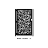 Decorative Ripple Steel Gate - Steel Panel Art - Driveway Gate - Geometric Steel Art 1 small