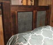 Rustic Barnwood And Metal Headboard 2 small