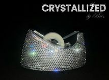 Tape Dispenser Crystallized Office Desk Accessories Bling European Crystals Bedazzled 3 small